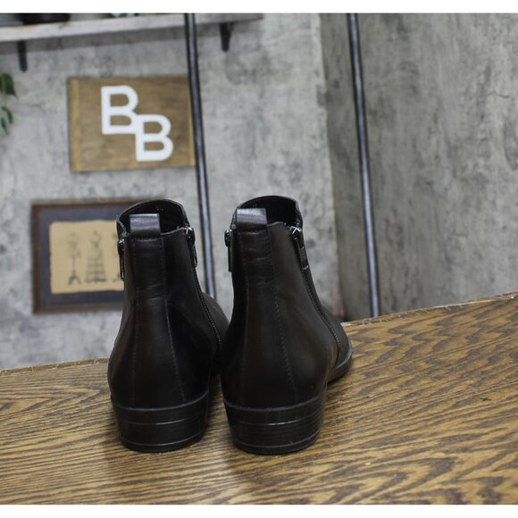 David Tate Womens Leather Cubana Bootie CUBANA-001 Black 9N - Picture 4 of 9